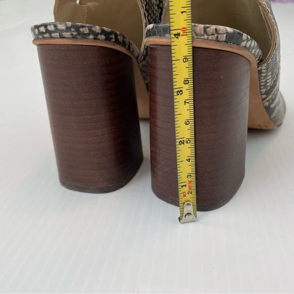 Treasure & Bond snake pattern stacked heel peep toes shoes size 8.5 - Picture 12 of 12